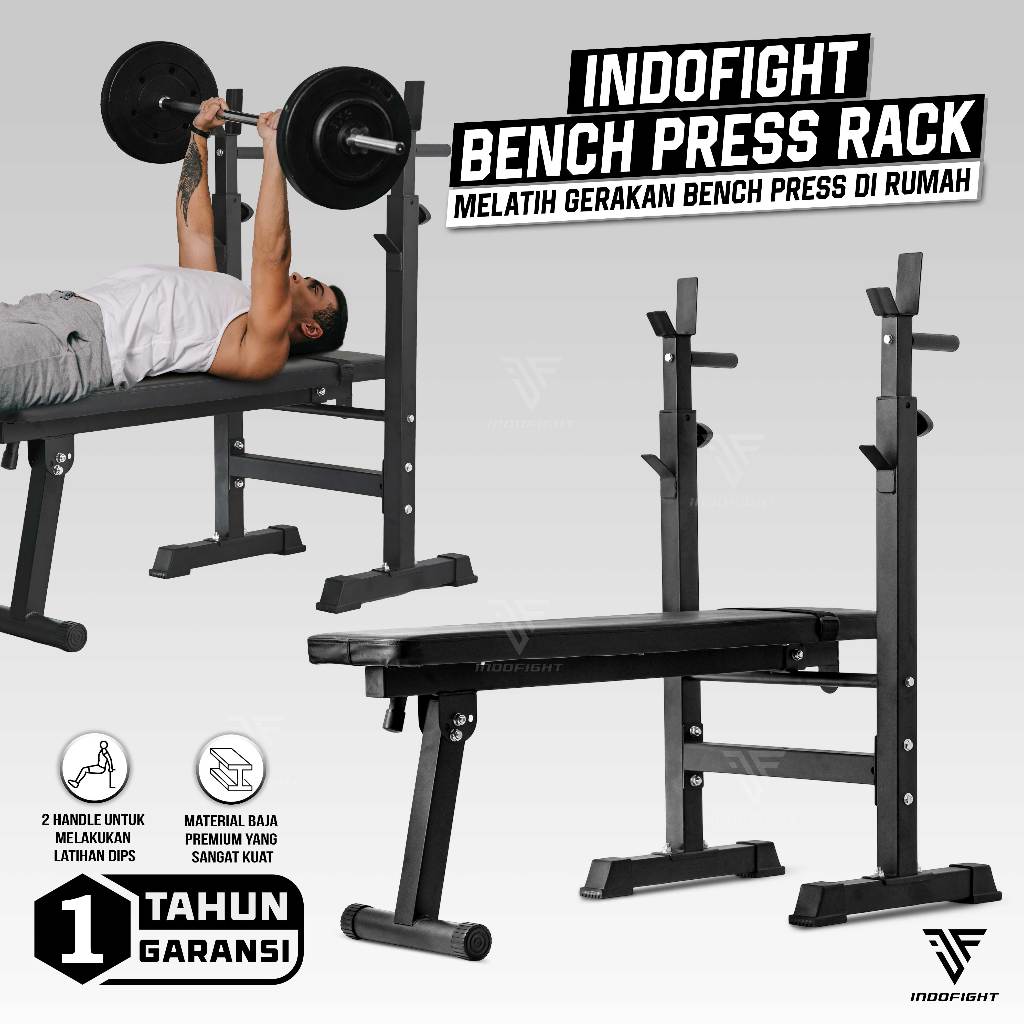 Bench Press Rack BPR-X1 Set Home Gym Multifungsi Weight Bench Bangku Gym Alat Fitness Alat Olahrga G