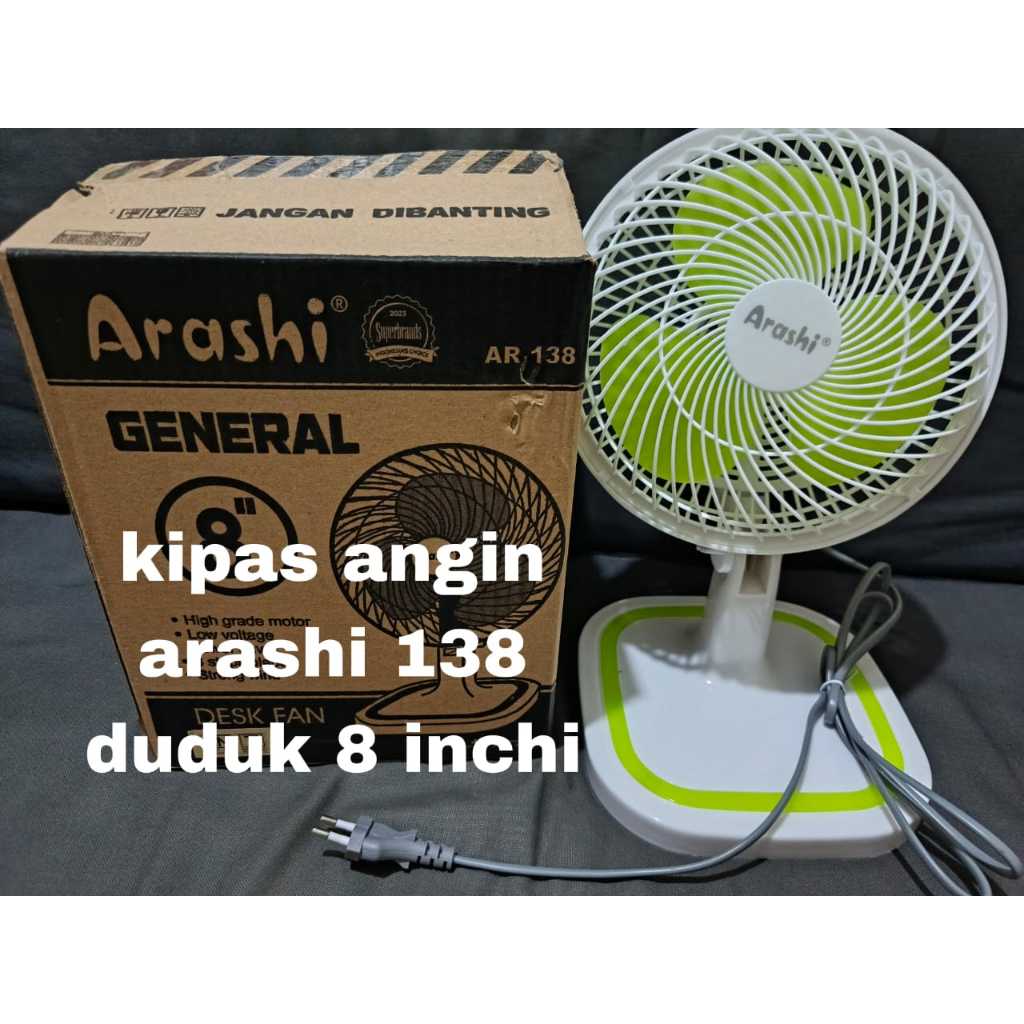 kipas angin duduk arashi General fan  AR 138 -  kipas angin meja  8 inchi Arashi 138