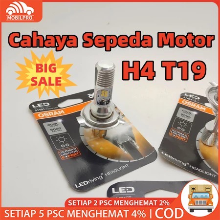Cahaya Sepeda Motor H4 T19 Bohlam Lampu Depan Osram Led H4 Vespa Lx Primavera Gts Sprint Lxv S