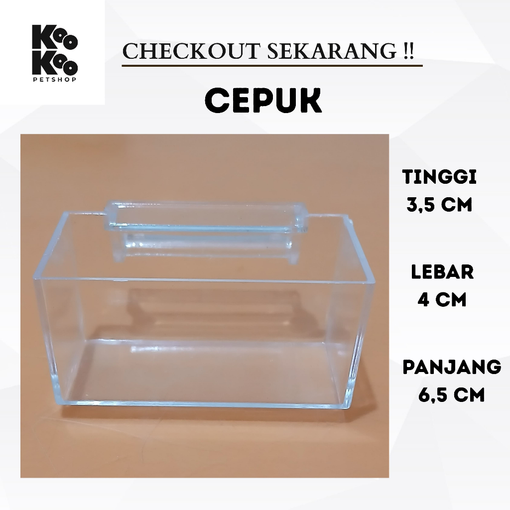 CEPUK KOTAK PAKAN MINUM BURUNG