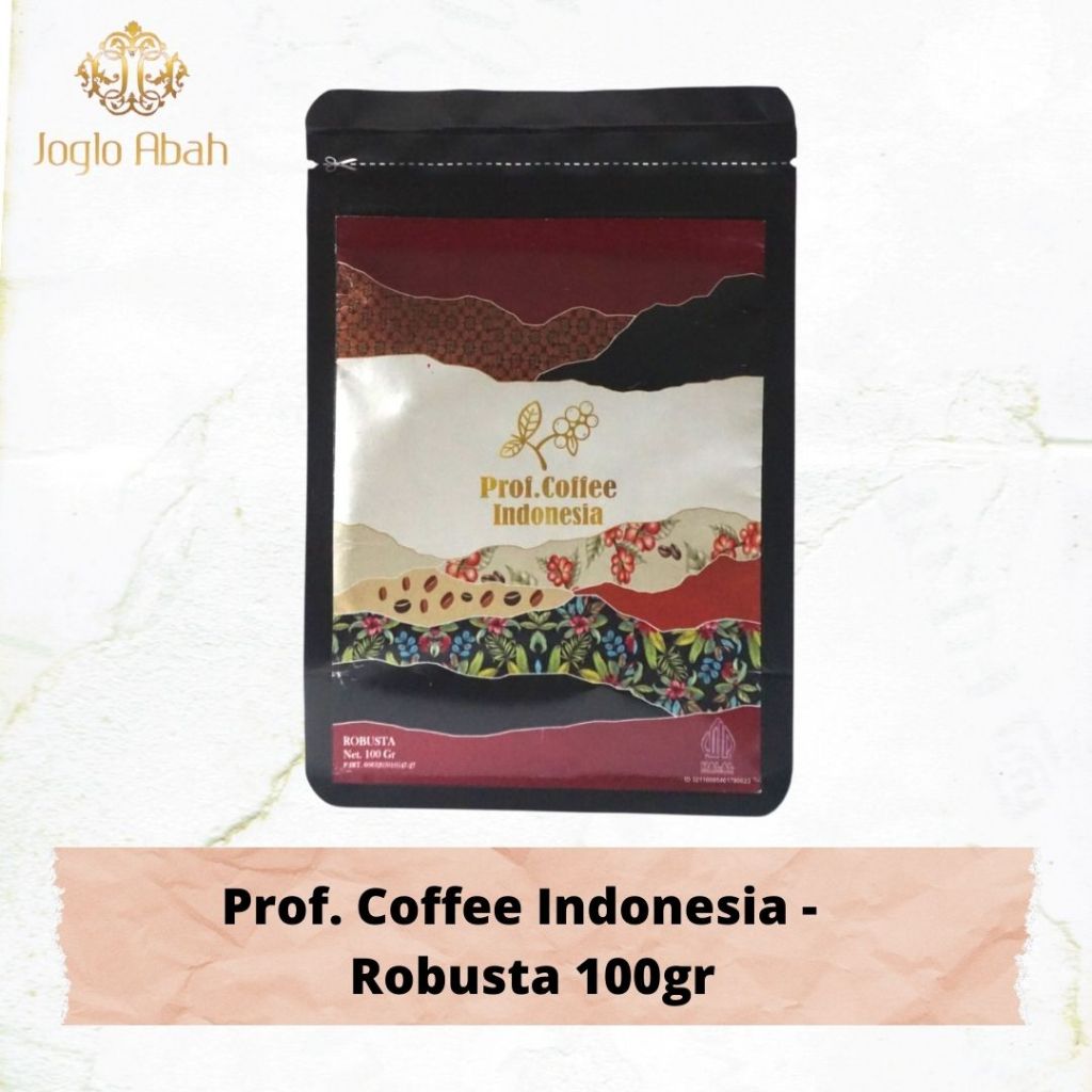 

Prof Coffee Indonesia Robusta - Kopi Bubuk Kemasan Pouch 100gr - Joglo Abah