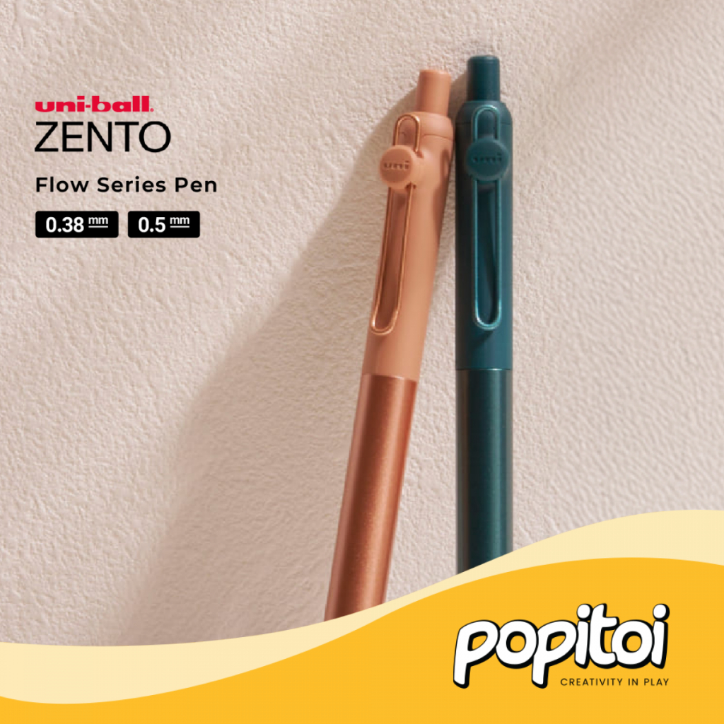

UniBall Zento UBN-ZF Flow Ballpoint Pen 0.38 0.5 mm Pulpen Bolpoin Uni Ball