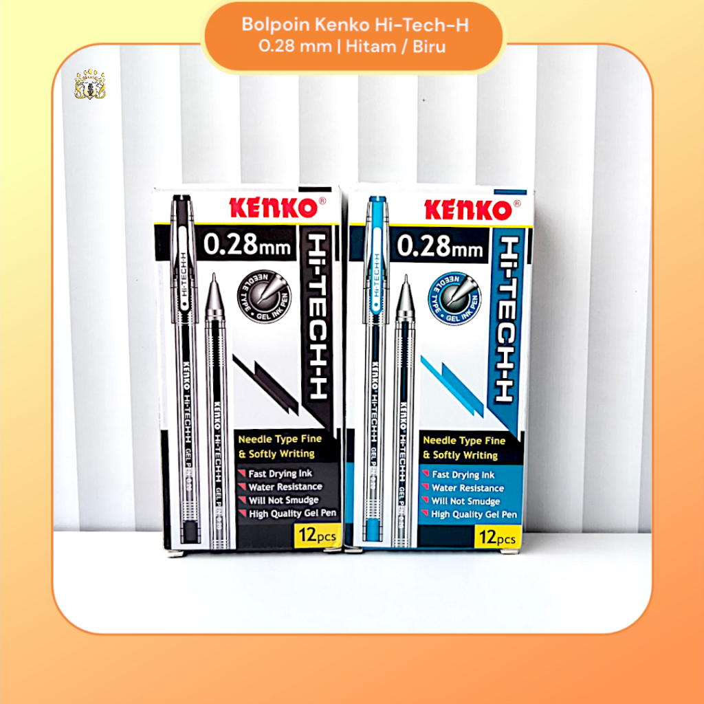

[ Ecer ] Pen Gel Kenko Hi-Tech-H 0.28 mm / Bolpoin Warna Hitam / Biru / Premium