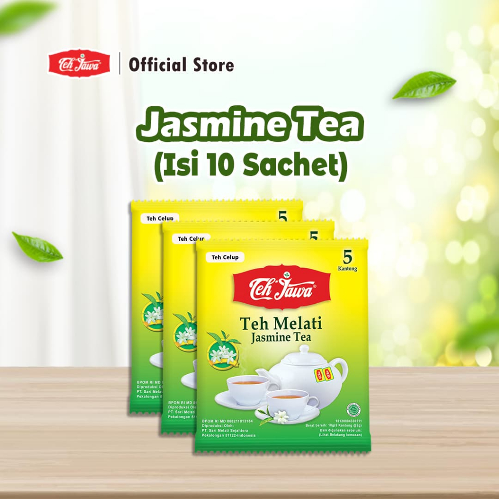 

Teh Jawa BKS Teh Melati Celup Per Renceng (Isi 10 Sachet*5 Teabags)