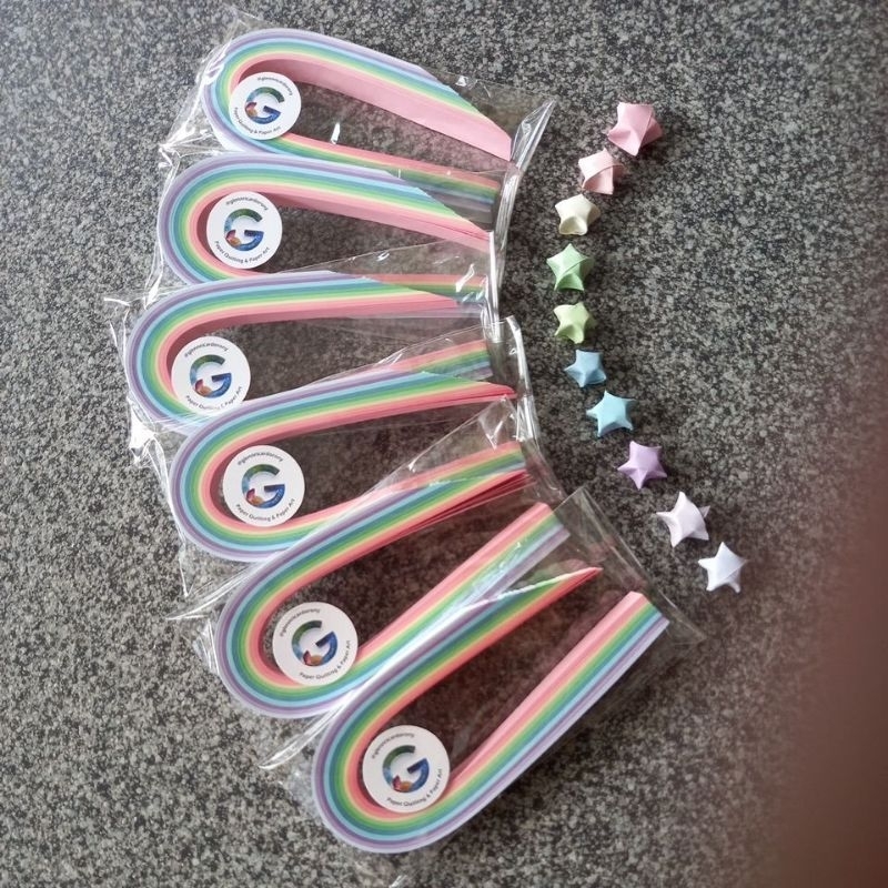 

100 Lembar Kertas Origami Bintang Pastel 1x21cm
