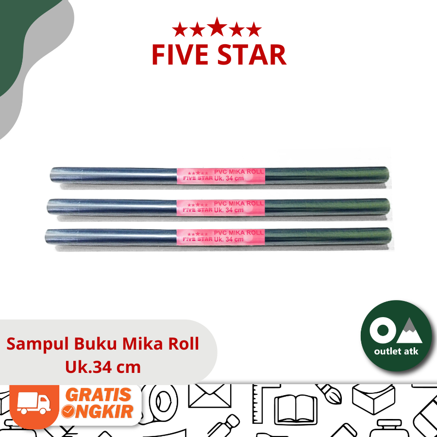 

Sampul Buku Mika Roll Gulung 34 x 500 cm / Plastik Book Cover