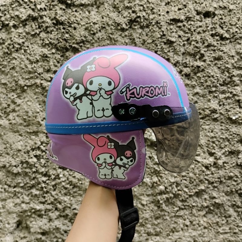 Helm Chip Anak kuromi Ungu 2-4 Tahun (Bisa Instan)