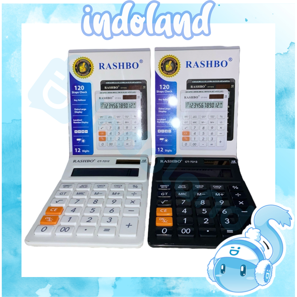 

☀ INDOLAND ☀ Kalkulator 2 Layar CT-7212 12 Digit - Calculator Check Dual 2 Power R1101