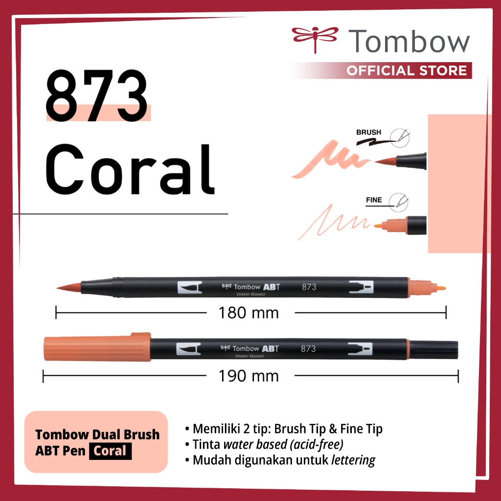 

Tombow Dual Brush ABT Pen Coral