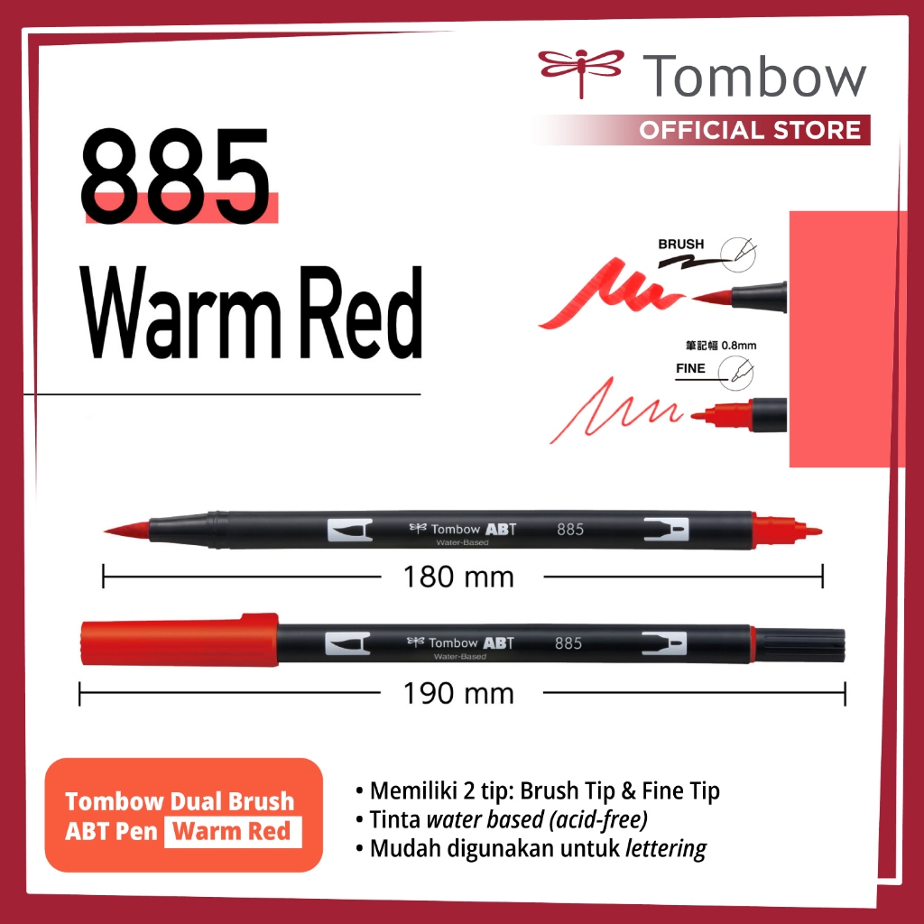 

Tombow Dual Brush ABT Pen Warm Red