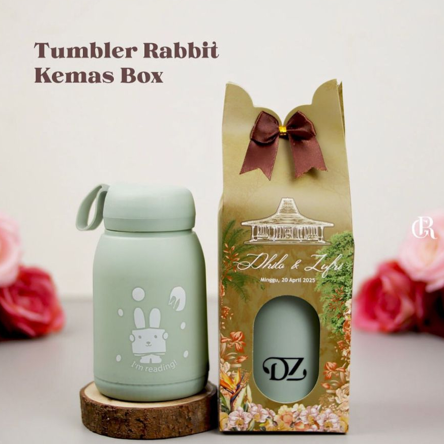 Souvenir Tumbler Rabbit Doff Kemasan Box Custom
