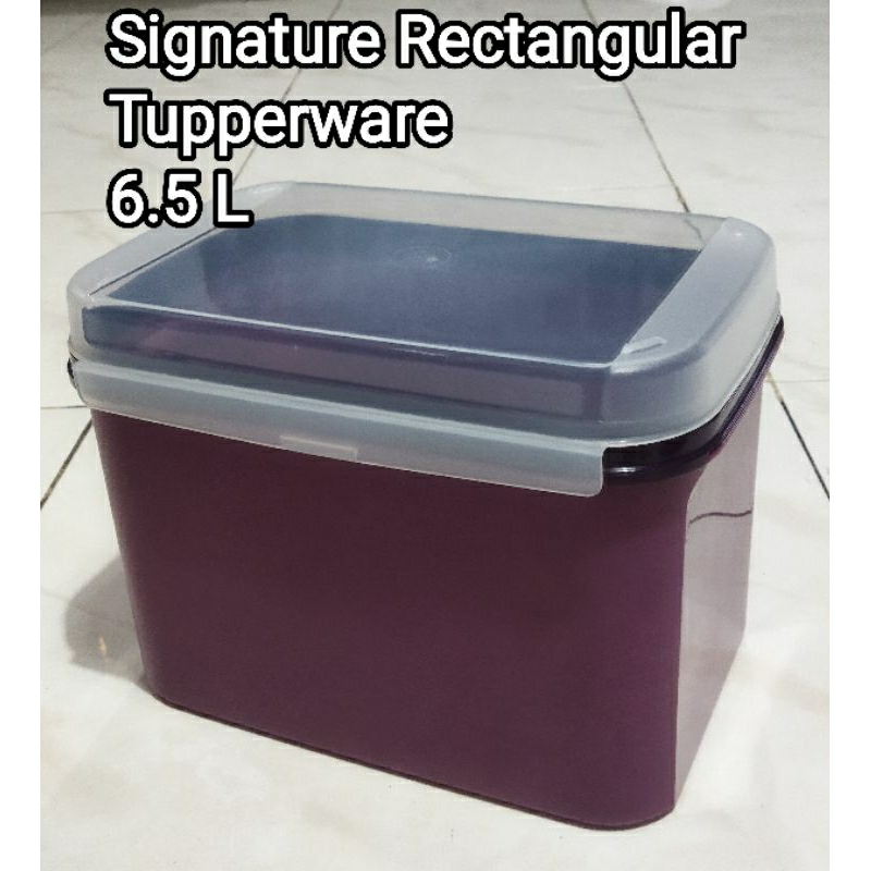 Kontainer Signature Rectangular 6.5L Tupperware Baru