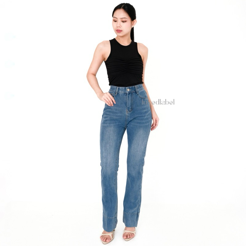 [LUXE.DLABEL] - 250 JEANS  | Celana Panjang Highwaist Wanita Jeans Wanita Polos Jeans Highwaist  Ski