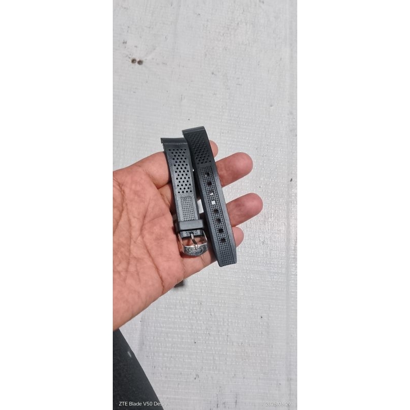 rubber strap arloji second 257 18mm