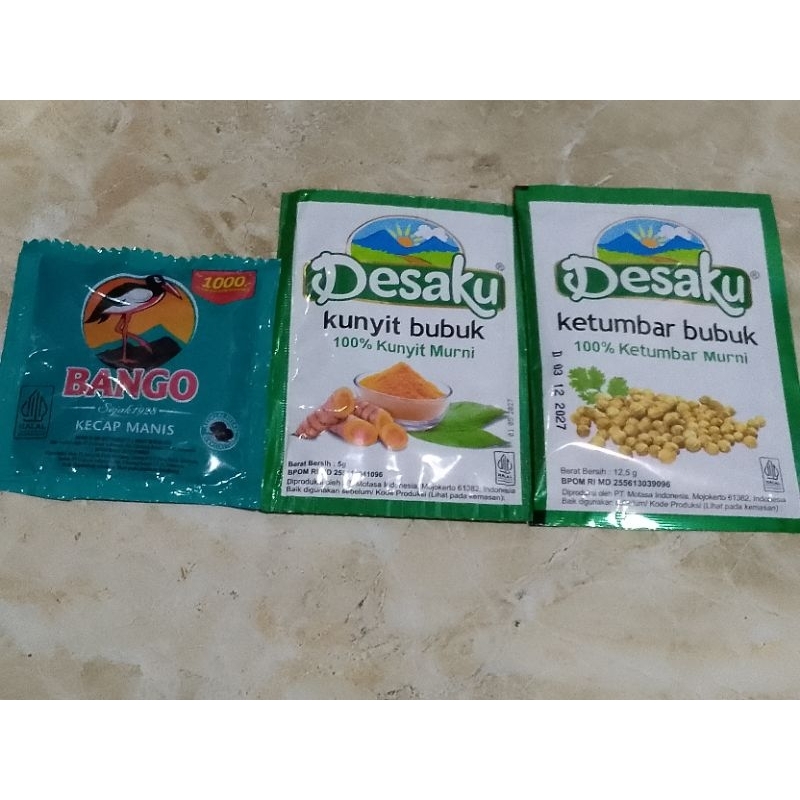 

Kecap Bango+Kunyit Bubuk+Ketumbar Bubuk Paket 2K (TRB53)