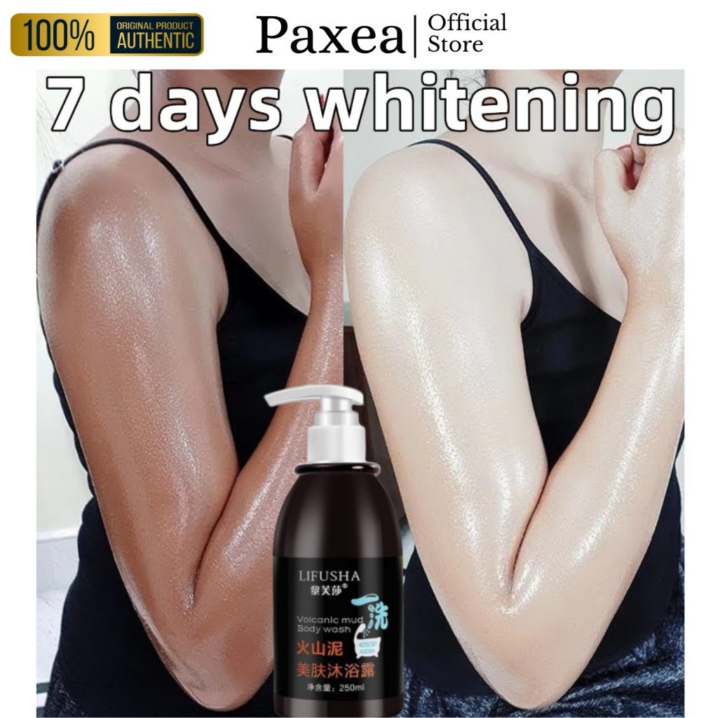 Sabun Pemutih Badan Permanen Whitening Body Wash Vulkanik 250ML Original