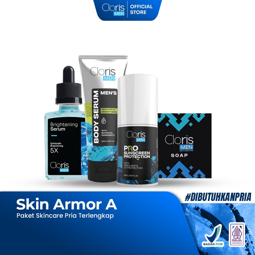 Clorismen Skin Armor A - Paket Clorismen Skincare Pria Terlengkap