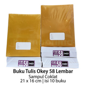 

Buku Tulis Pendek Kraft OKEY 58 Lembar isi 10 Buku