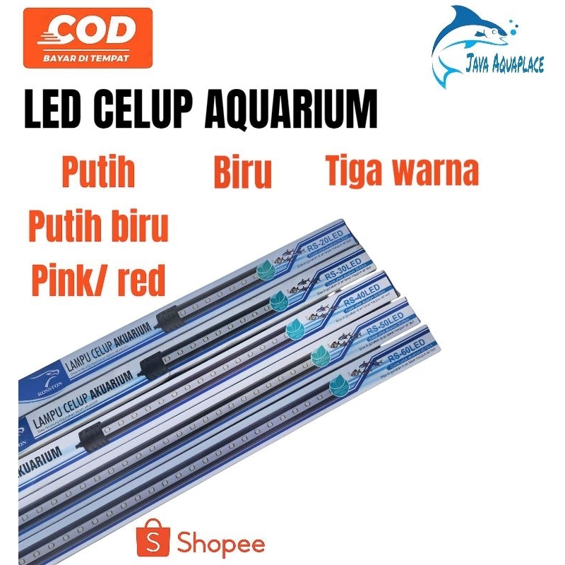 Lampu LED Celup Aquarium 20-60 cm T4 ROSSTON /YMN