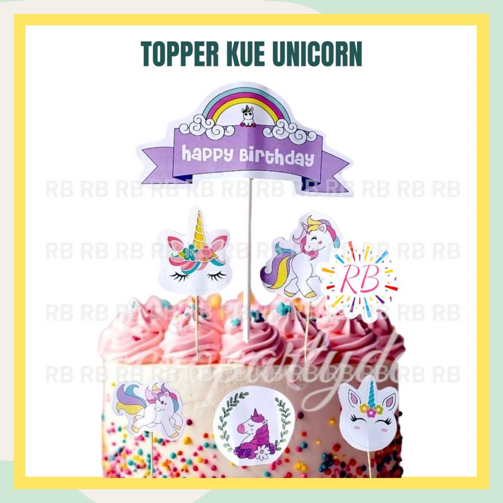Topper UNICORN / Topper Kue UNICORN