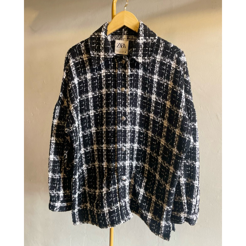 PRELOVED Zara Tweed Blazer sz M