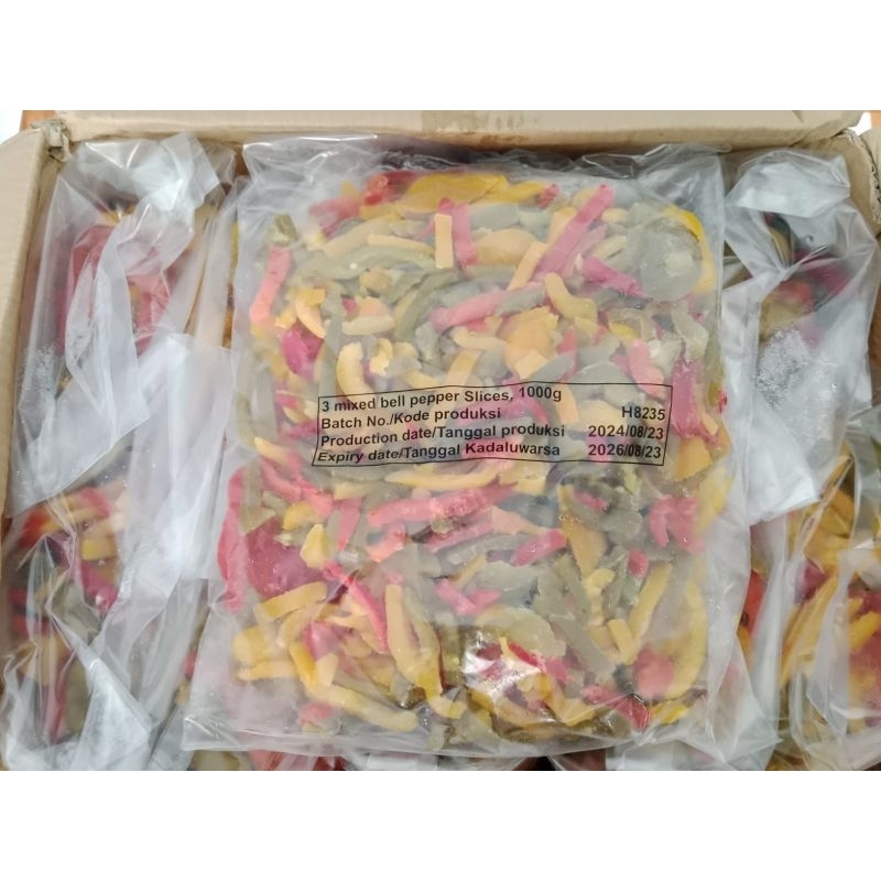 

PAPRIKA FROZEN (3 MIXED BELL PEPPER SLICED) 1KG