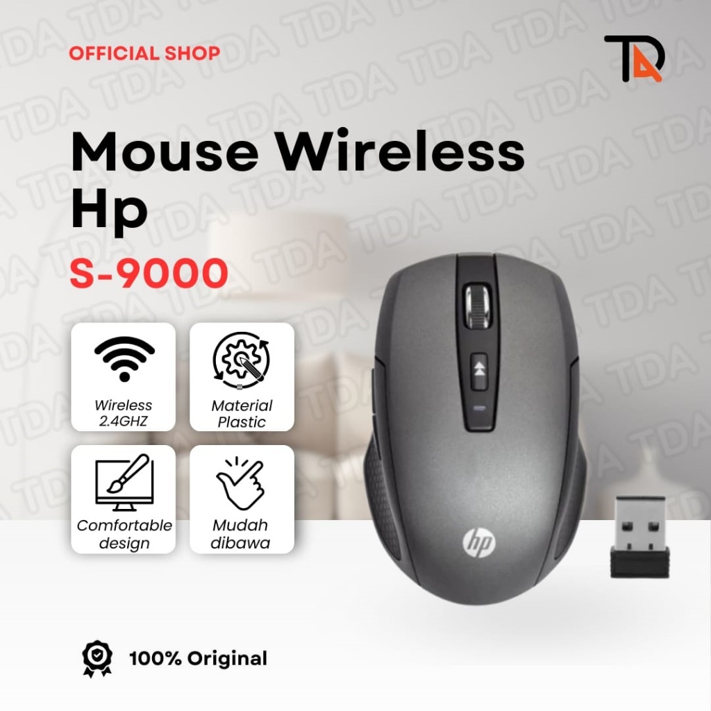 Mouse Wireless / Mouse Tanpa Kabel HP S9000 Original / Mouse Wireless Murah