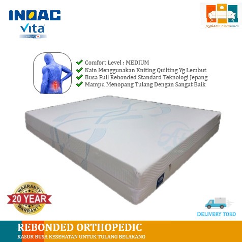KASUR INOAC REBONDED ORTHOPEDIC VITA FOAM UK.100X200