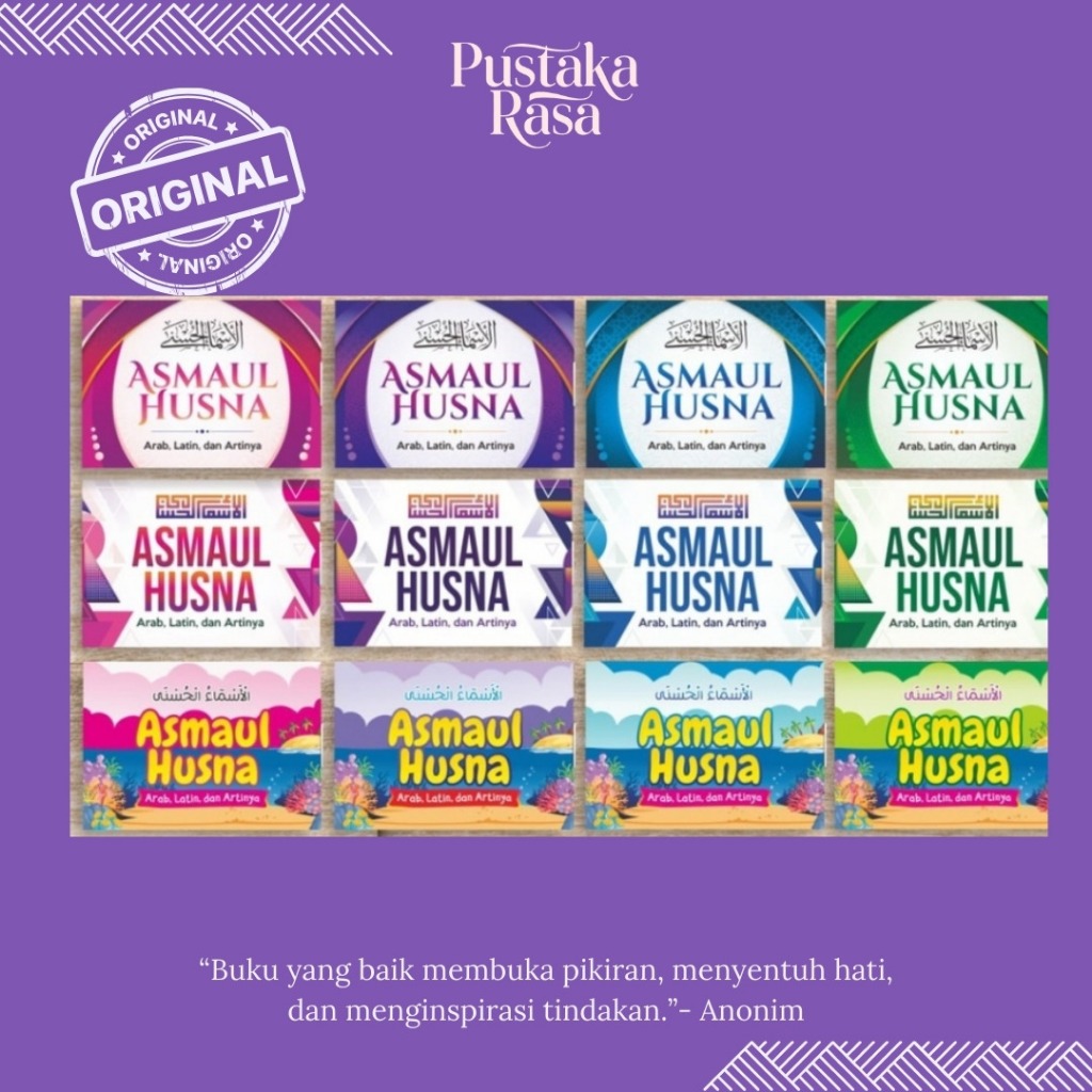 Buku Asmaul Husna Pustaka Arafah (saku)