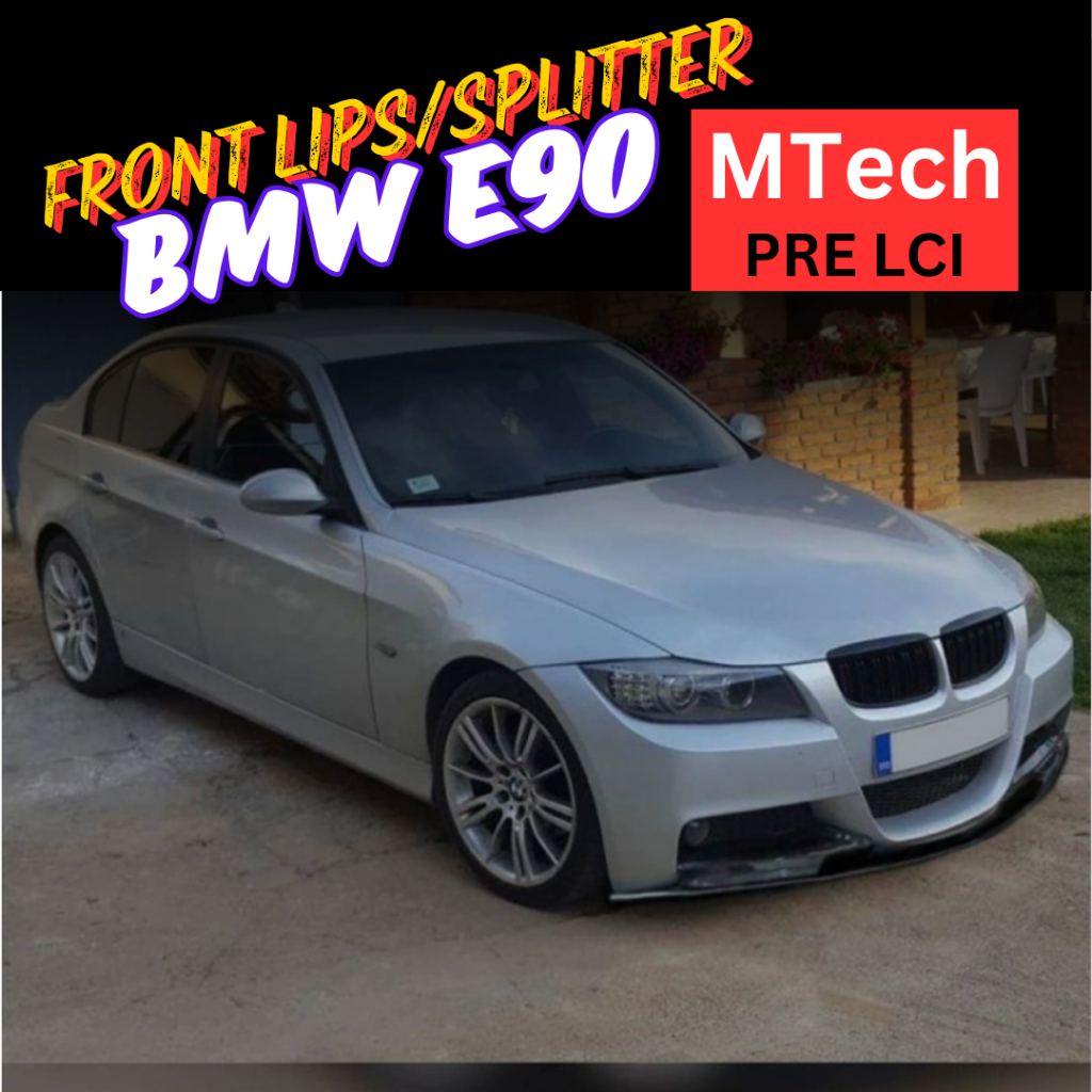 Front Lips Mtech Splitter Set BMW E90 PRE LCI Import Lips Bumper Depan Mtech E90