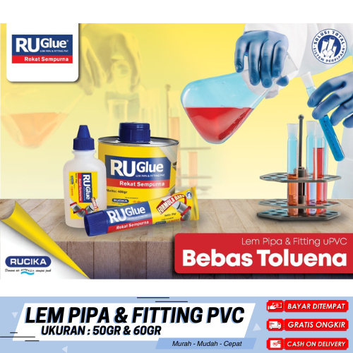 Lem Pipa Fitting PVC RuGLUE Lem Perekat Berkualitas RuGlue