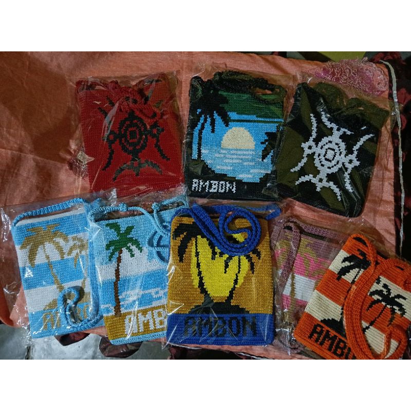 tas rajut motif Ambon