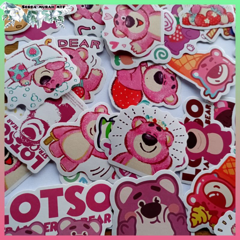 

3 Pcs Stiker Karakter Kartun Sanrio Sticker Kuromi Melody Lotso Stiker Aesthetic