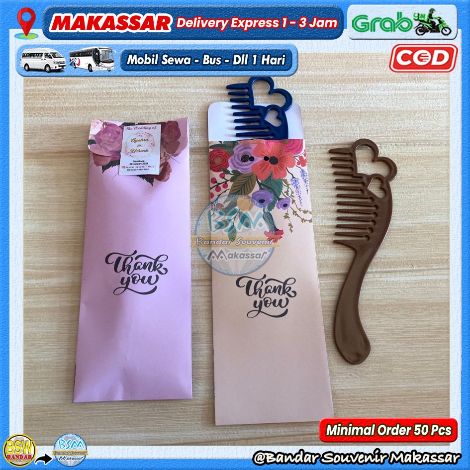 (min.order 50 pcs) Souvenir SISIR LOVE kemas AMPLOP Sovenir Suvenir Pernikahan Murah Makassar Mamuju