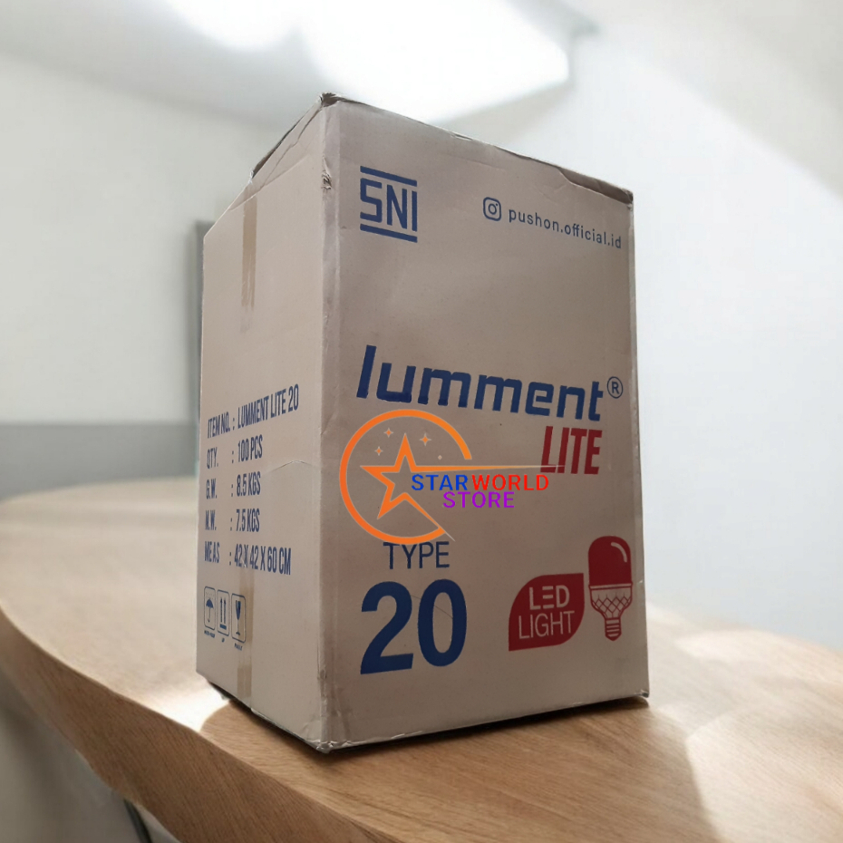 Paket 1 Koli Lumment LITE Lampu Bohlam LED 20 Watt / 1 DUS ISI 100 Pcs Lampu LED LUMMENT LITE 20W