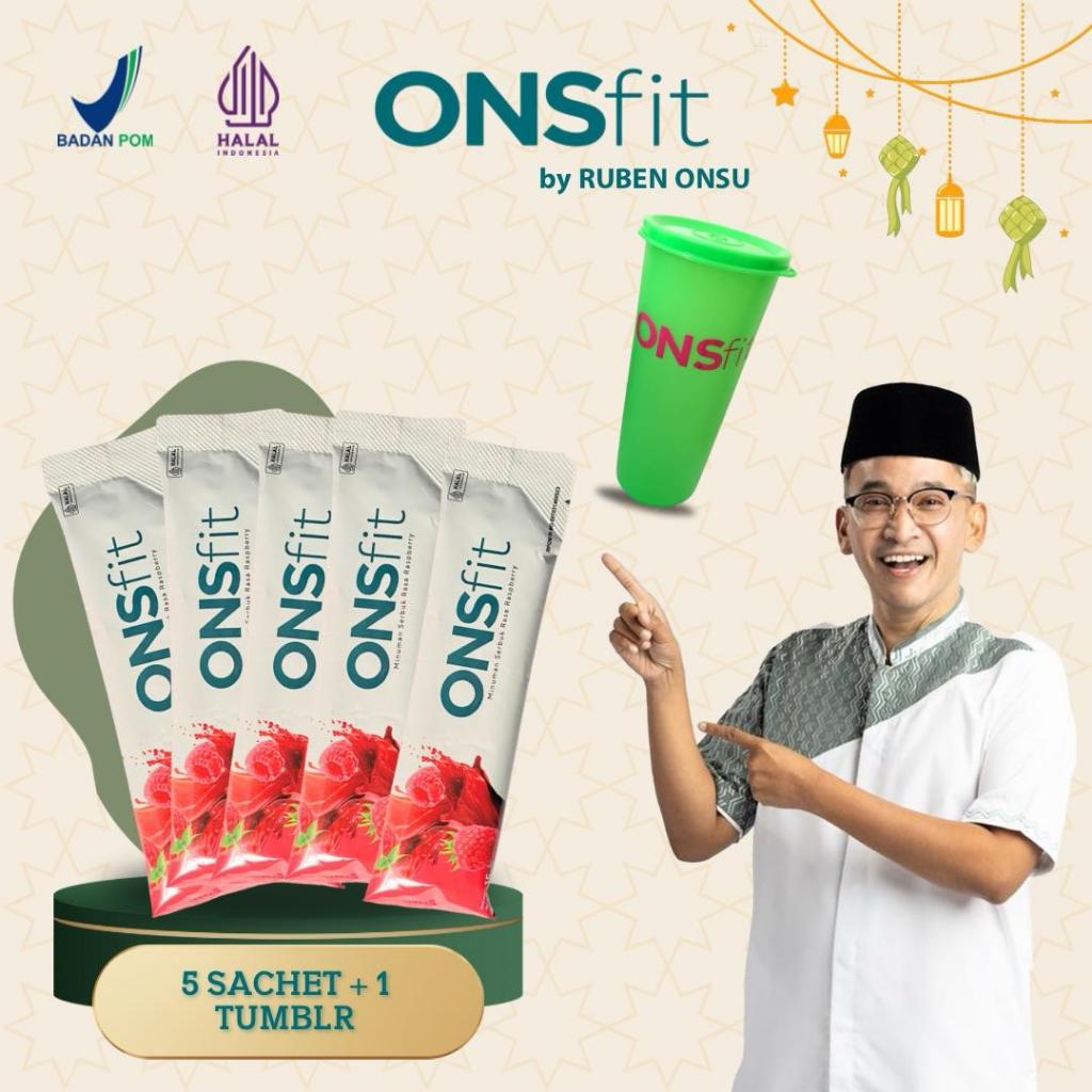 

5 Sachet Minuman Serbuk Rasa Raspberry Free Tumbler Hijau