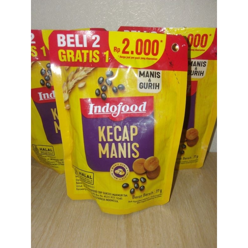 

Kecap Manis Indofood 77 g dapat 6 pcs
