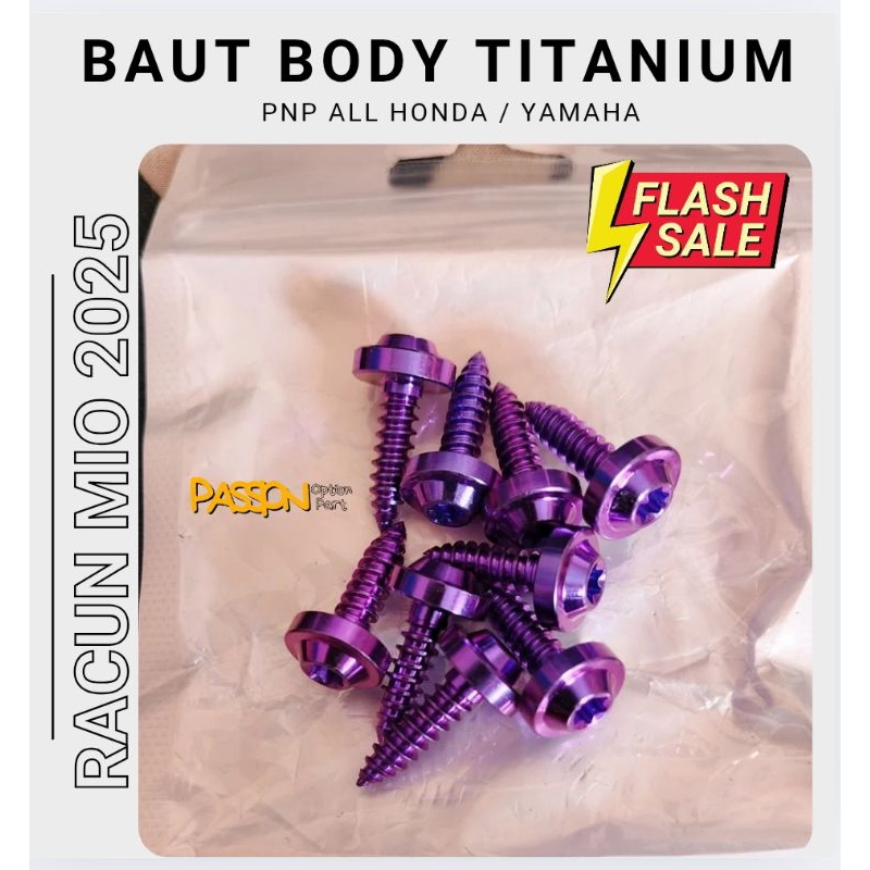 Baut body titanium Yamaha Mio I Baut body titanium mio