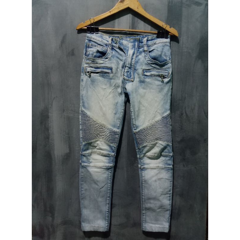 bikers jeans  Balmain Paris