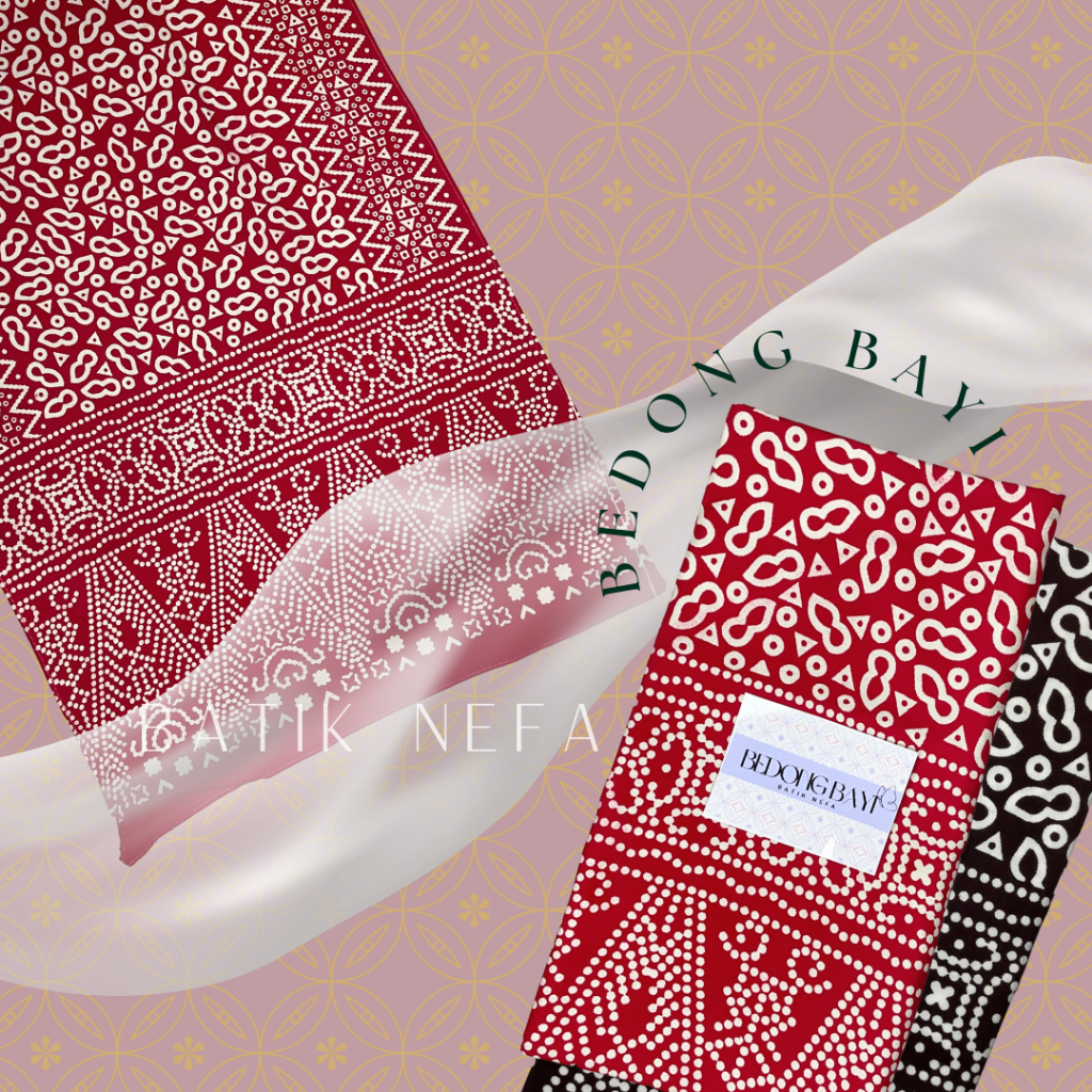 BEDONG BAYI PERSEGI PANJANG BATIK HALUS ADEM BARUT BAYI PANJANG