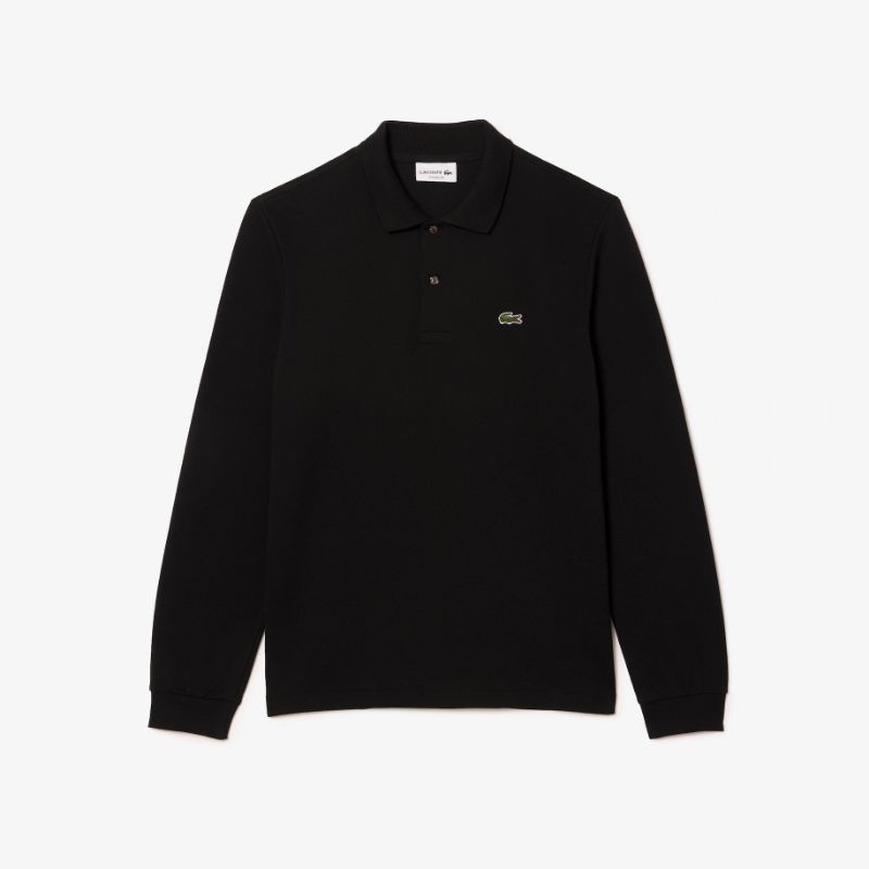 Lacoste Men's LACL1312031 Original L.12.12 Long-sleeve Polo Shirt Kaos Polo Pria - Black