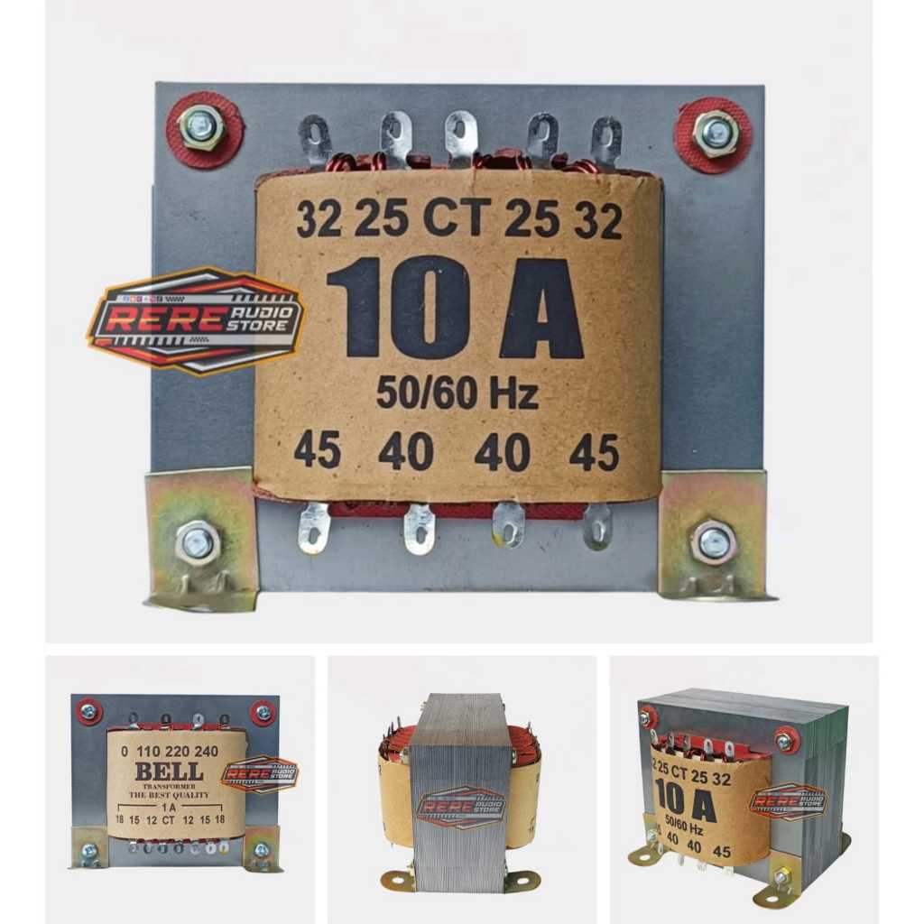Trafo Murni 10A BELL / Travo 10 Amper Besar CT 45V Tembaga Asli