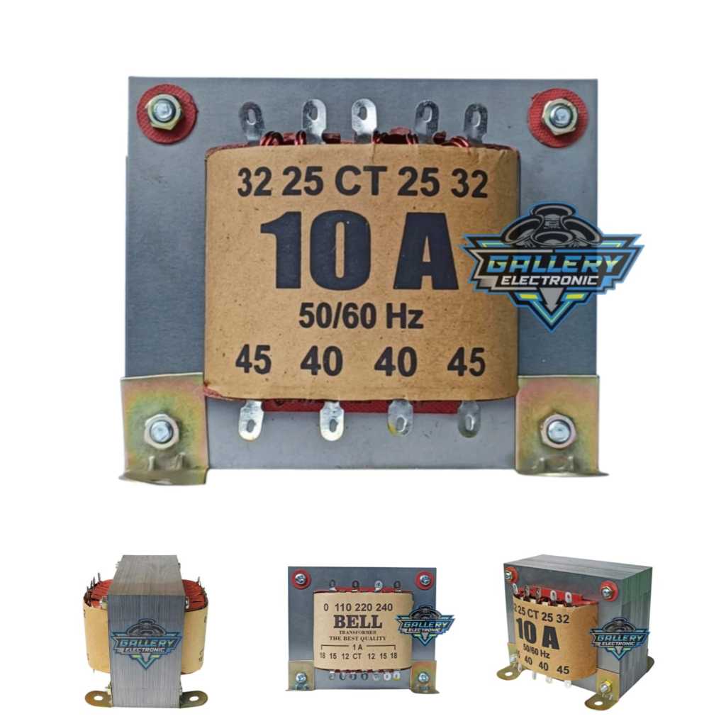 Trafo Murni BELL 10A CT 45V / Travo 10 Amper Besar CT 45 Volt Tembaga Asli