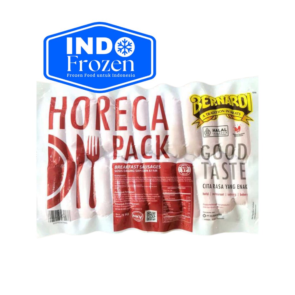 

BERNARDI BEEF BREAKFAST 1KG PREMIUM //SOSIS SAPI PREMIUM