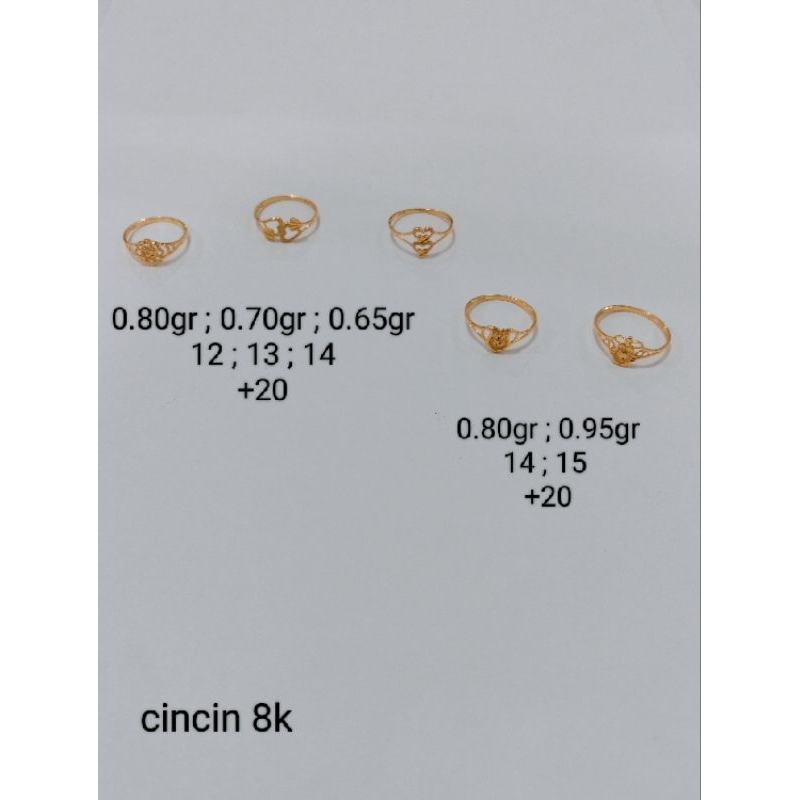 cincin emas model Dubai 8 karat