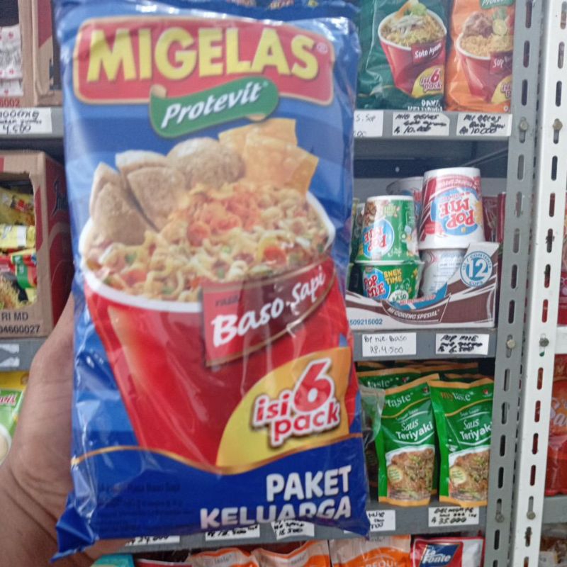 

migelas isi 6 pack rasa baso sapi uk 180 gr