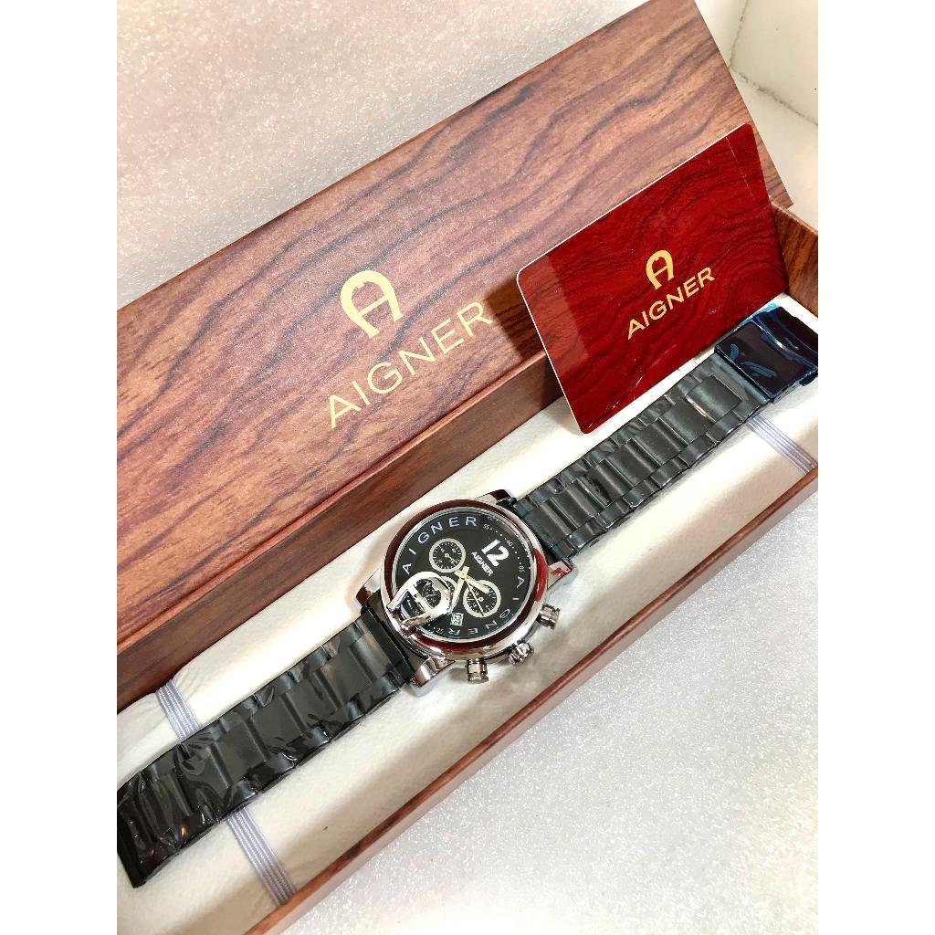 BISA COD Jam Tangan PRIA Aigner Watch 5CM Tali Rantai Chrono Aktif Jam Tangan Fashion Cowok Macho