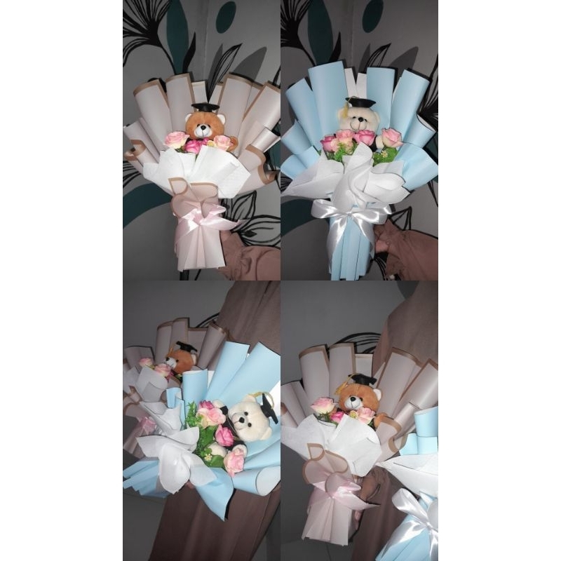 BUKET BONEKA WISUDA_ Untuk cwe atau cowok_GIFT GRADUATION_UKURAN SEDANG