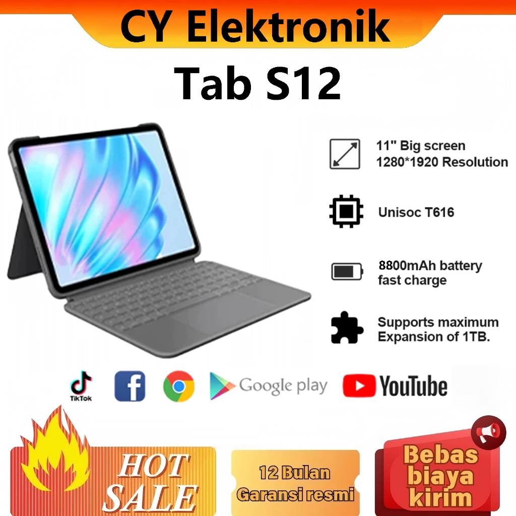 CY Eletronik Tablet PC Baru Android Tablet S13 (16GB+1024GB) 12.8inch"lPsScreen Tablet Android 13 88