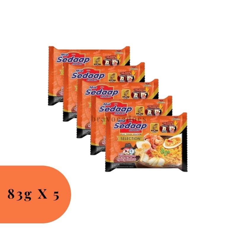 

Mie Sedaap Instan Singapore Spicy Laksa Selection 83g × 5 pcs